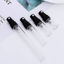 50pcs 2ml 3ml 5ml 7ml 10ml Portable Clear Glass refillable Perfume Bottle With Black Spray Atomizer Empty Parfum Cosmetic Vials 2024 - buy cheap