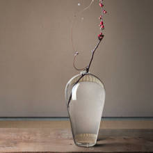 Vaso de vidro para flores estilo japonês, vaso moderno de flores em estilo chinês, decoração de mesa, renovação da casa 2024 - compre barato
