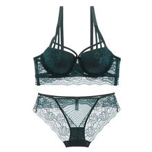 TERMEZY Ultra Thin Cup Lace Bra And Panty Set Back Sexy And