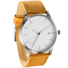 Relógio masculino luxuoso de couro ultrafino, aço inoxidável, quartzo, pulseira de relógio para homens, negócios, envio * m 2024 - compre barato