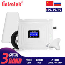 Lintratek-amplificador de señal para teléfono móvil, repetidor de triple banda 2G, 3G, 4G, 900, 3G, 1800 MHz, GSM, UMTS, LTE, 4G, 2100MHz 2024 - compra barato