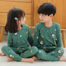 Children Pajamas Sets Girls Solid Color Cotton Tops+pants 2pcs Toddler Spring & Autumn Kids Home Wear Pajamas Baby Cotton Suit 2024 - buy cheap