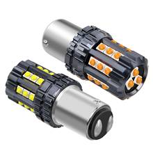 Lâmpadas de freio automotivo super brilhantes, led p21/5w para farol de neblina traseiro, luzes diurnas para seta e corrida, produtos para carro, 2 peças 2024 - compre barato