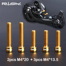RISK-tornillos de desviador delantero y trasero para bicicleta de montaña, tornillo de ajuste de cambio de marchas, aleación de titanio, M4 x 13,5/M4 x 20mm, XT SRAM 2024 - compra barato