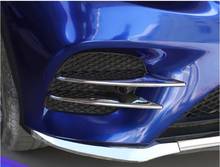 Carro abs frente luz de nevoeiro lâmpada capa adesivo guarnição tarja para mercedes benz glc classe x253 esporte 2015-2018 2024 - compre barato