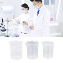 Vaso de medición de plástico para trabajo de laboratorio, jarra Jigger de medición con graduaciones numéricas, 3 unids/set por juego 2024 - compra barato