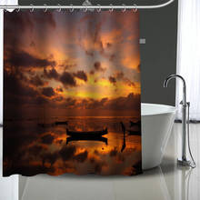 Cortinas de ducha Bali de alta calidad personalizadas, productos de baño, decoración de baño, poliéster impermeable con 12 ganchos 2024 - compra barato