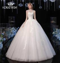 off white Lace Sequined Embroidery Appliques High Neck Sleeveless Plus Size Wedding Dress Vantage Bride Gown Robe De Mariee 2024 - buy cheap