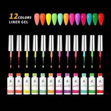 Qsezeny Nail Art Gel Polish Kit Soak Off UV/LED Semi Permanent Ink Color Varnish Gel Nail Polish Lacquer Salon Painting Designs 2024 - buy cheap