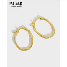 F.I.N.S S925 Sterling Silver Earrings Simple Geometric Hollow Irregular Concave and Convex Female Earrings Fashion Jewelry 2024 - buy cheap