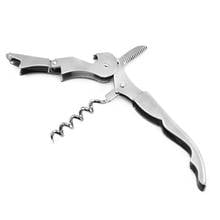 Stainless Steel Corkscrew Double Hinged Waiters Wine Bottle Opener LeverTool Silver HY99 2024 - buy cheap