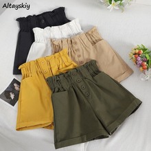 Shorts Women High Waist Wide Leg Trousers Summer Student Korean Style Loose Casual Cargo Fashion Edible Tree Fungus All-match 2024 - buy cheap