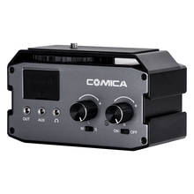 Comica CVM-AX3 ax3 xlr adaptador misturador de áudio pré-amplificador duplo xlr/3.5mm/6.35mm porto mixer para canon nikon dslr câmera filmadora 2024 - compre barato