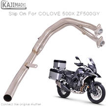 Motorcycle Exhaust Escape Modified Stainless Steel Front Pipe Slip On For COLOVE 500X ZF500GY Link Tube 2024 - buy cheap