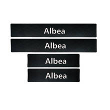 4PCS Carbon Fiber Vinyl Sticker Car Door Sill Scuff Plate Fiat Albea Parts Accessories 2024 - buy cheap