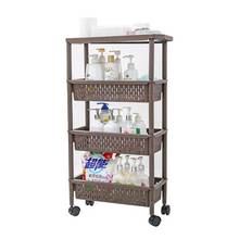 Seam storage rack bathroom living room kitchen rack mobile storage space multi-layer finishing basket plastic cart 2024 - buy cheap