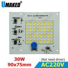 Autêntico watt 30w, 90x75mm, ac, 220v, pcb, smd, driver ic integrado, sem necessidade de driver, placa pcb sem gotejador, diretamente para ac 220v 2024 - compre barato