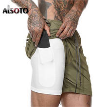 Bañador transpirable para hombre, pantalones cortos de playa para verano, gimnasio, entrenamiento, culturismo, Jogger, Crossfit, ropa deportiva ajustada 2024 - compra barato