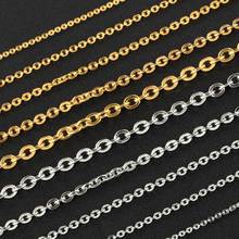 Wholesale 1.5/2/2.4/3.2mm Stainless Steel Cross Link Chain Necklace 10/20/50/100pieces In Bulk Women Mens DIY Jewelry 2024 - buy cheap