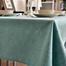 Mantel de lino y algodón grueso para mesa, cubierta Rectangular moderna para fiesta de boda, Hotel, decoración del hogar 2024 - compra barato