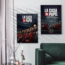 La casa de papel-programa de tv, temporada 4, 3, pôsteres retrô, pintura artística de parede, imagens de tela, decoração de quarto de casa, adesivos de parede vintage 2024 - compre barato