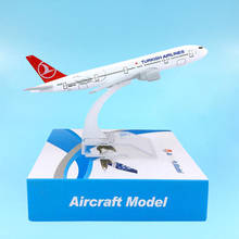 16CM Turkish Airlines Plastic 1:400 Scale B777-300 Model Base Alloy Aircraft Plane Airliner Display Collectible Gifts Souvenirs 2024 - buy cheap