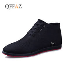 QFFAZ High-Top Men Shoes Breathable Men Casual Shoes Lace-Up Sneakers Shoes 2021 Fashion Flat Shoes tenis masculino 2024 - buy cheap