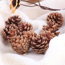 10pcs Natural Pinecone Pine Cones Pinecone For Christmas Tree Decorative Garland Cotton Pine Needles DIY Crafts Home Decor 2024 - buy cheap
