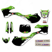 Pegatinas de fondo personalizadas para motocicleta, Kits de pegatinas de fondo para Kawasaki KX125 KX250 1999 2000 2001 2002 KX 125 250 2024 - compra barato