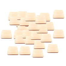 50Pcs 40mm Blank Square Unfinished Round Corner Wood Pieces Slices Wooden Sheets for DIY Art Craft Carving Model Making Decors 2024 - buy cheap