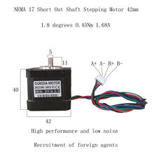 42 stepper motor, shaft length 11, 0.45Nm, wash flat shaft, 42BYGH40 motor 2024 - buy cheap