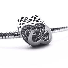 Fits Pandora Bracelet Genuine 925 Sterling Silver Entwined Love Charms Beads for DIY Making Women Jewelry kralen berloques F378 2024 - buy cheap