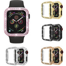 Funda de diamante para Apple Watch Series 4, carcasa protectora para iWatch de 40mm y 44mm, carcasa para PC 2024 - compra barato