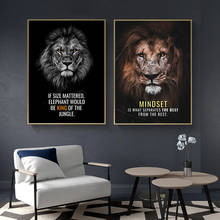 Wild Lion Animal Art Canvas Posters Motivational Quotes Wall Art Prints Painting Wall Picture for Living Room Home Cuadros Decor 2024 - buy cheap