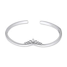 Pulseiras de prata para mulheres, bracelete aberto com espinha para fazer joias, joias de prata esterlina para mulheres, pulseiras na moda 2024 - compre barato