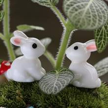 2 pçs mini coelho ornamento estatueta em miniatura planta pote jardim decoração brinquedos artesanato em casa clássico arte collectible 2024 - compre barato