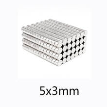 50/100/150 шт 5x3 мм маленькие круглые мощный магнит 5 мм x 3 мм неодимовый магнит 5x3 мм неодимовый магнит постоянногоо действия из сильные магниты 5*3 мм 2024 - купить недорого