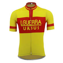 Camisa amarela de ciclismo, masculina, de manga curta, respirável, para esportes ao ar livre, mountain bike, roupas de bicicleta, triatlo 2024 - compre barato