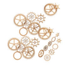 36pcs  Cut Wood Gear Shapes Embellishments DIY Scrapbooking Arts Crafts 2024 - buy cheap