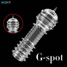 1/5pcs Spikes Condoms Penis Extender Enlargement Sleeve Sex Toys for Men Cock Ring Reusable Adult Products Couples Tools Erotic 2024 - buy cheap