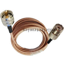 RG400 UHF SO239 hembra a UHF PL259 macho, Cable coaxial de trenza de cobre de baja pérdida de doble blindaje, 50ohm, 10/15/20/30/50cm, 1/2/3/5/10m 2024 - compra barato