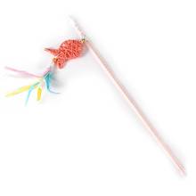 Legendog 1pc Cat Bell Wand Interactive Fish Decor Plastic Funny Cat Feather Wand Kitten Teaser Toy Pet Supplies 2024 - buy cheap