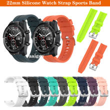 22mm silicone pulseira de relógio para ticwatch pro 3 e2 s2 gtx pulseira de substituição 2024 - compre barato