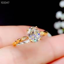 2020 crackling moissanite ring for women jewelry engagement ring for wedding 925 silver ring birthday gift  gold plated color 2024 - buy cheap