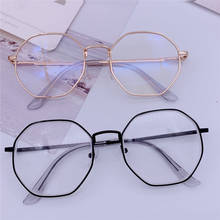 Vintage Anti Blue light Glasses Frame Round Lens Myopia Optical Mirror Simple Metal Women Men Transparent Eyewear Frames 2024 - buy cheap