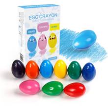 9 Colors Solid Egg Shape Wax Crayons Non Toxic Washable Painting Drawing Wax for Baby Kids Children Educational Art Supplies C26 2024 - buy cheap