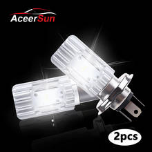 2pcs Hs1 H4 BA20D Led Motorcycle Headlight Bulb Motorbike Fog Light 12V 6500K 4800LM Hi Lo Lamp Scooter Accessories Moto DRL 2024 - buy cheap