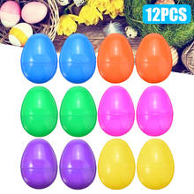 12pcs/24pcs Plastic Colorful Eggs Open Easter Eggs For Child Candy Toys Storage Eggs Mold Holiday Party Decorations 2024 - buy cheap