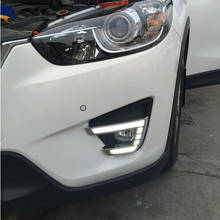 Для Mazda CX-5 CX5 CX 5 2012 2013 2014 2015 2016 дневные ходовые огни светильник светодиодный DRL Противотуманные фары дальнего светильник s Желтый Поворотная сигнальная лампа 2024 - купить недорого