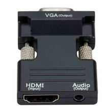 HOT-HDMI Female to VGA Female Converter with Audio Adapter, Supports 1080P Signal Output 2024 - buy cheap